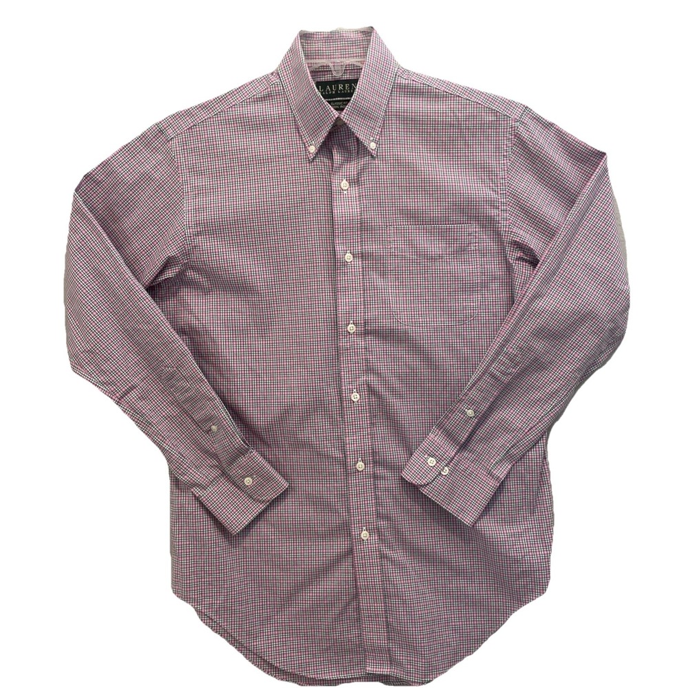 Lauren Ralph Lauren Plaid Button Down Mens Long Sleeve Shirt Multicolor SMALL 15